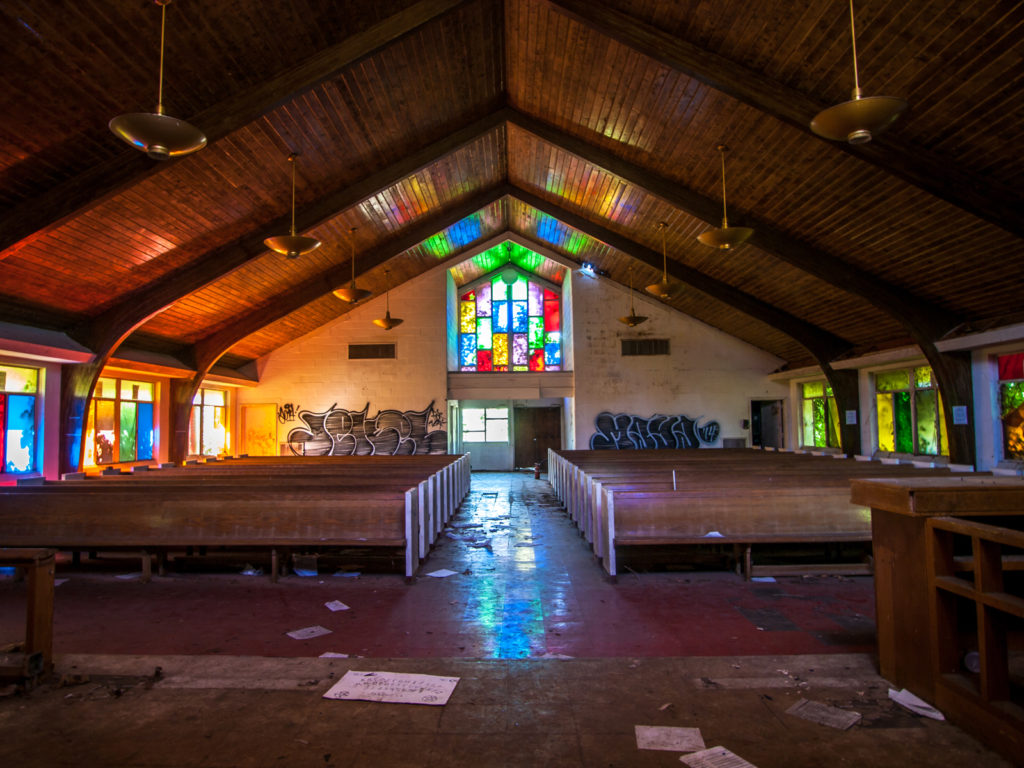abandoned forest haven asylum abandoned church