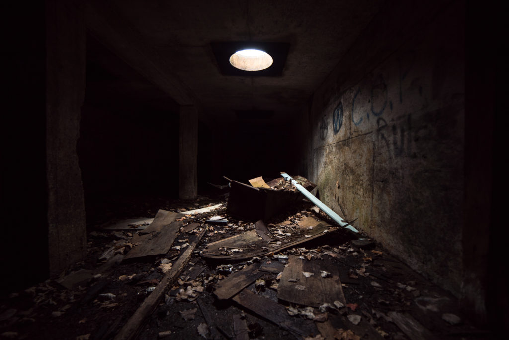 Lima TB Hospital in Ohio hole in ground letting in light