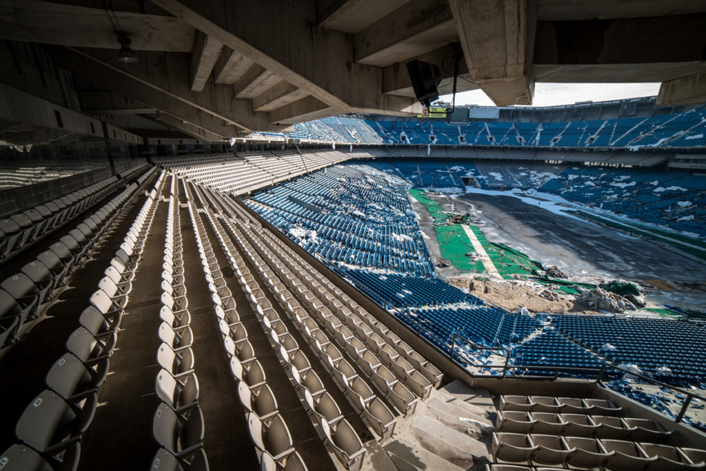 abandoned silverdome stadium in pontiac michigan