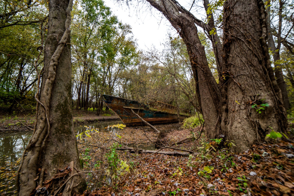 rusted abandoned ghost ship