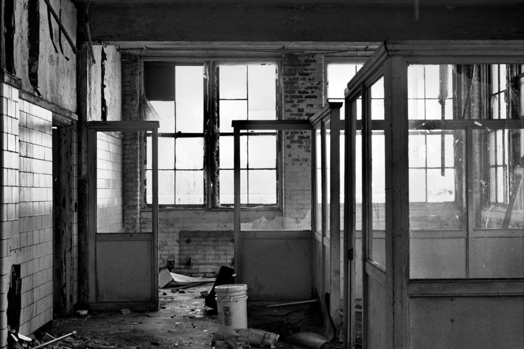 trashed offices abandoned victoreen factory in cleveland ohio