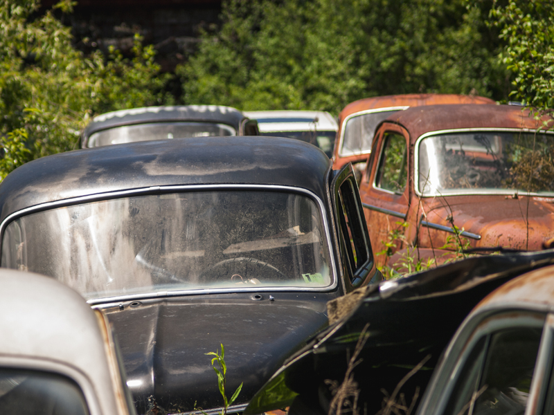 volvo graveyard rusty cars ravenna ohio