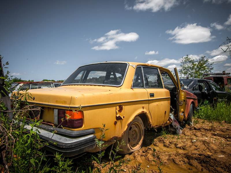 volvo graveyard rusty cars ravenna ohio