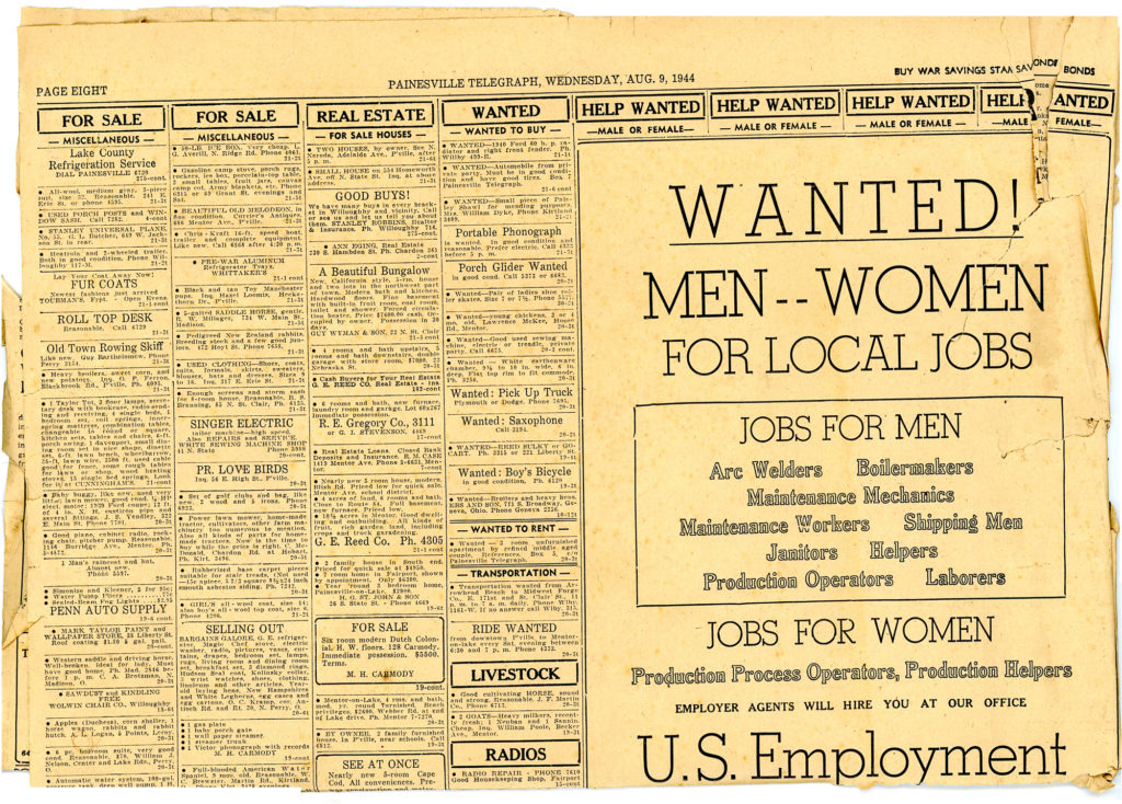 1940s painesville ohio newspaper