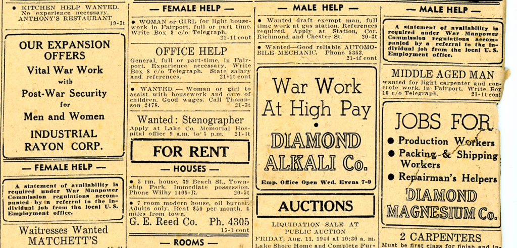 1940s painesville ohio newspaper