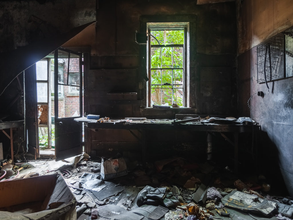 abandoned miles park auto building in cleveland