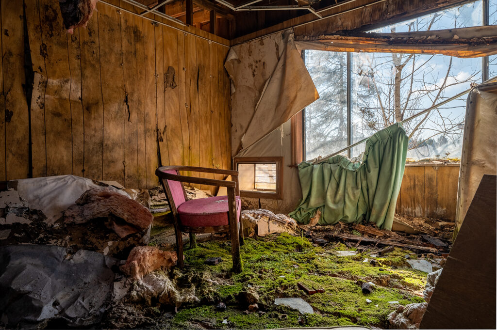 Chair inside the Abandoned Paramount Hotel