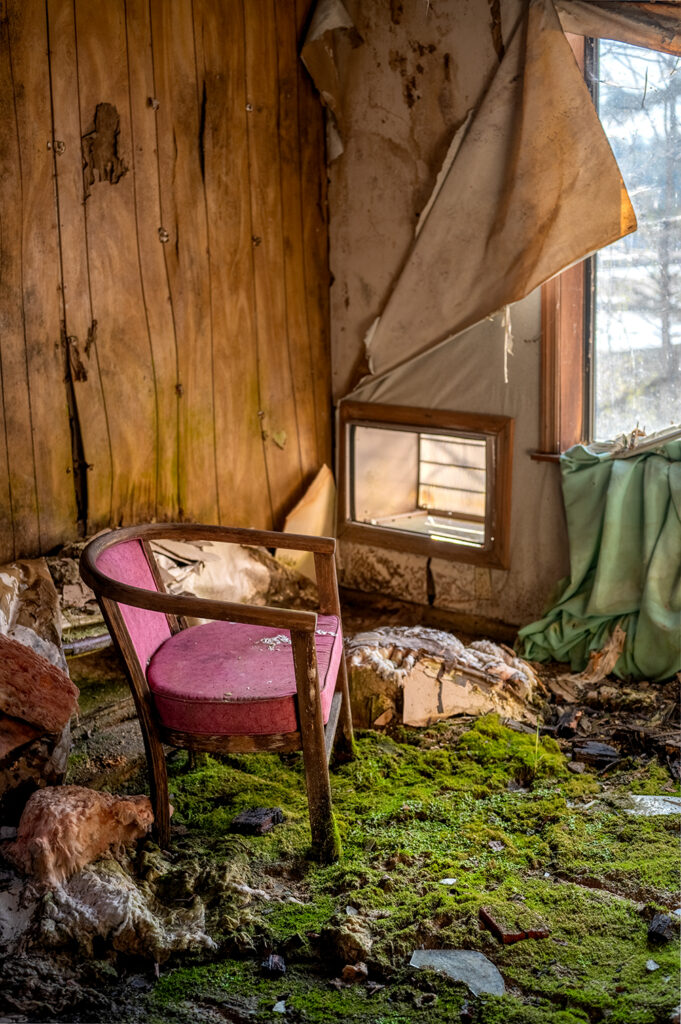 Chair inside the Abandoned Paramount Hotel