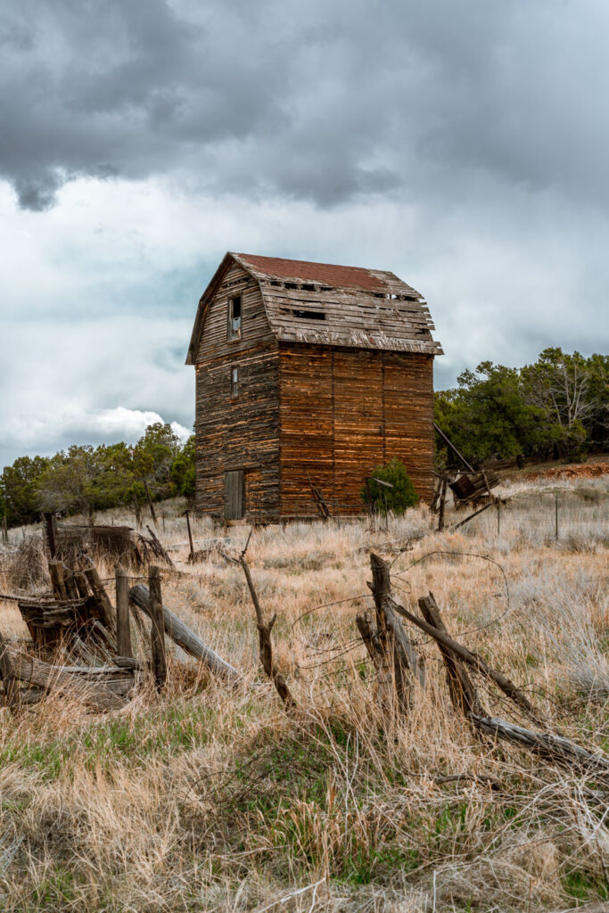 abandoned barn in the ghost town of Verdure Utah