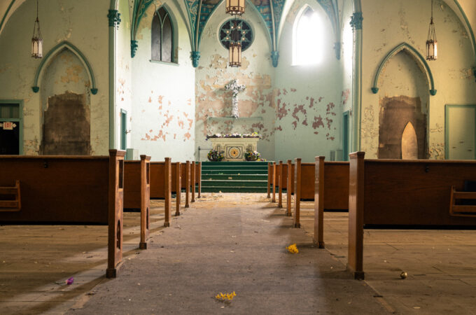 Abandoned Sacred Heart of Jesus Church in Youngstown East Side